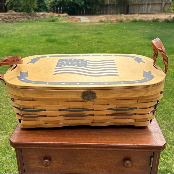 USA Peterboro Limited Edition 150th Anniversary American Flag Basket w/ Liner - Picture 4 of 12